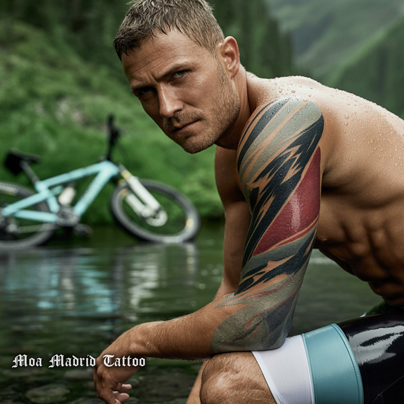 Tatuaje IA con diseño representando fuerza y dinamismo