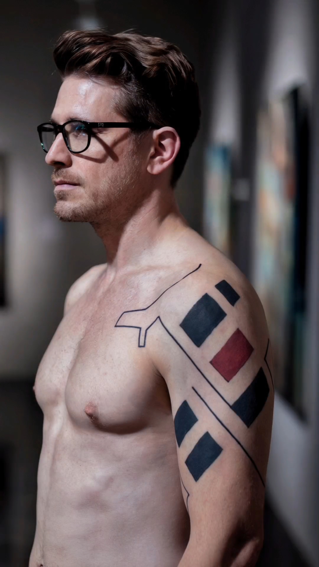 Tatuaje IA de suprematismo