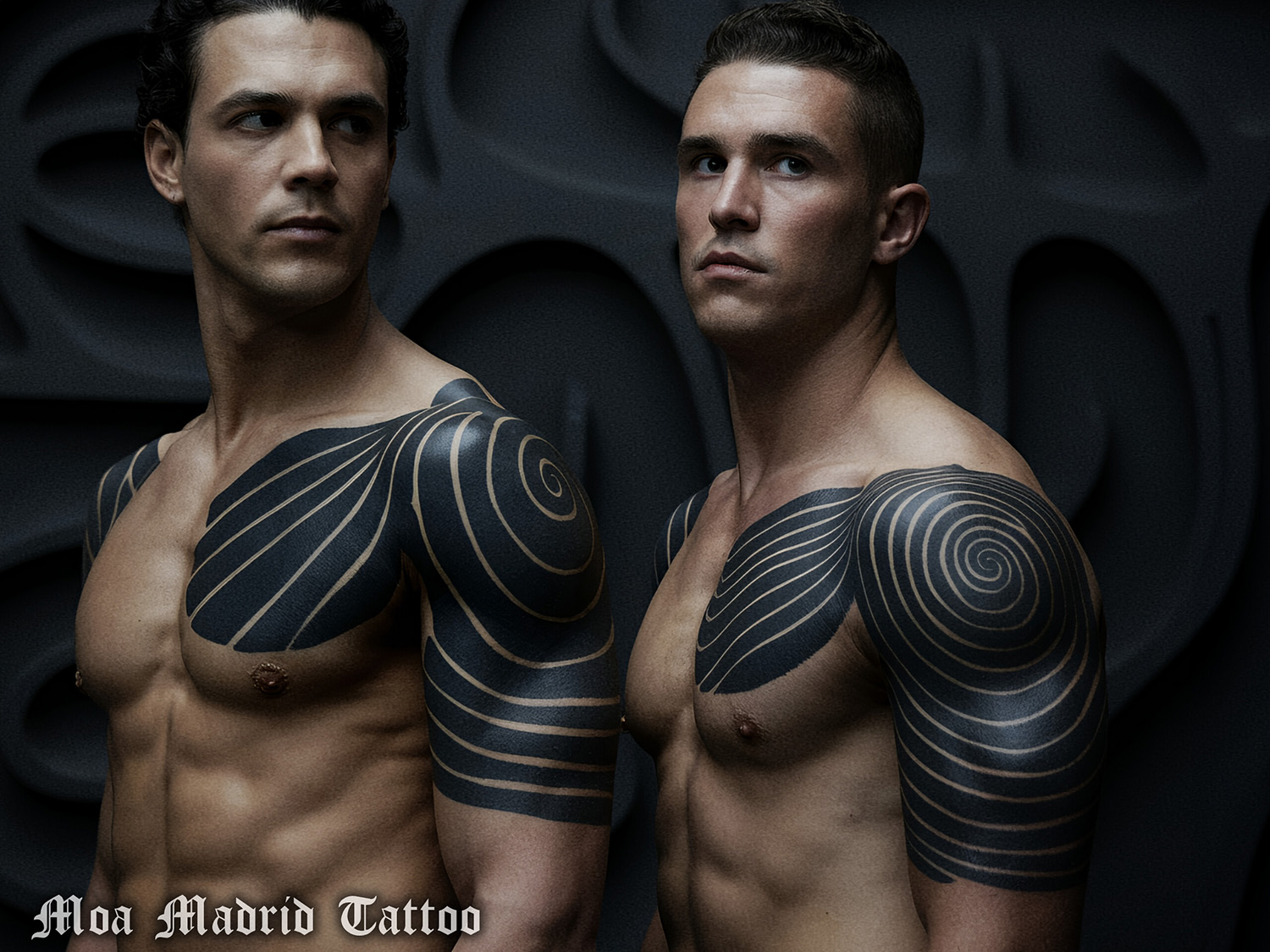 Diseños de tatuajes IA op-art pectoral hombro 