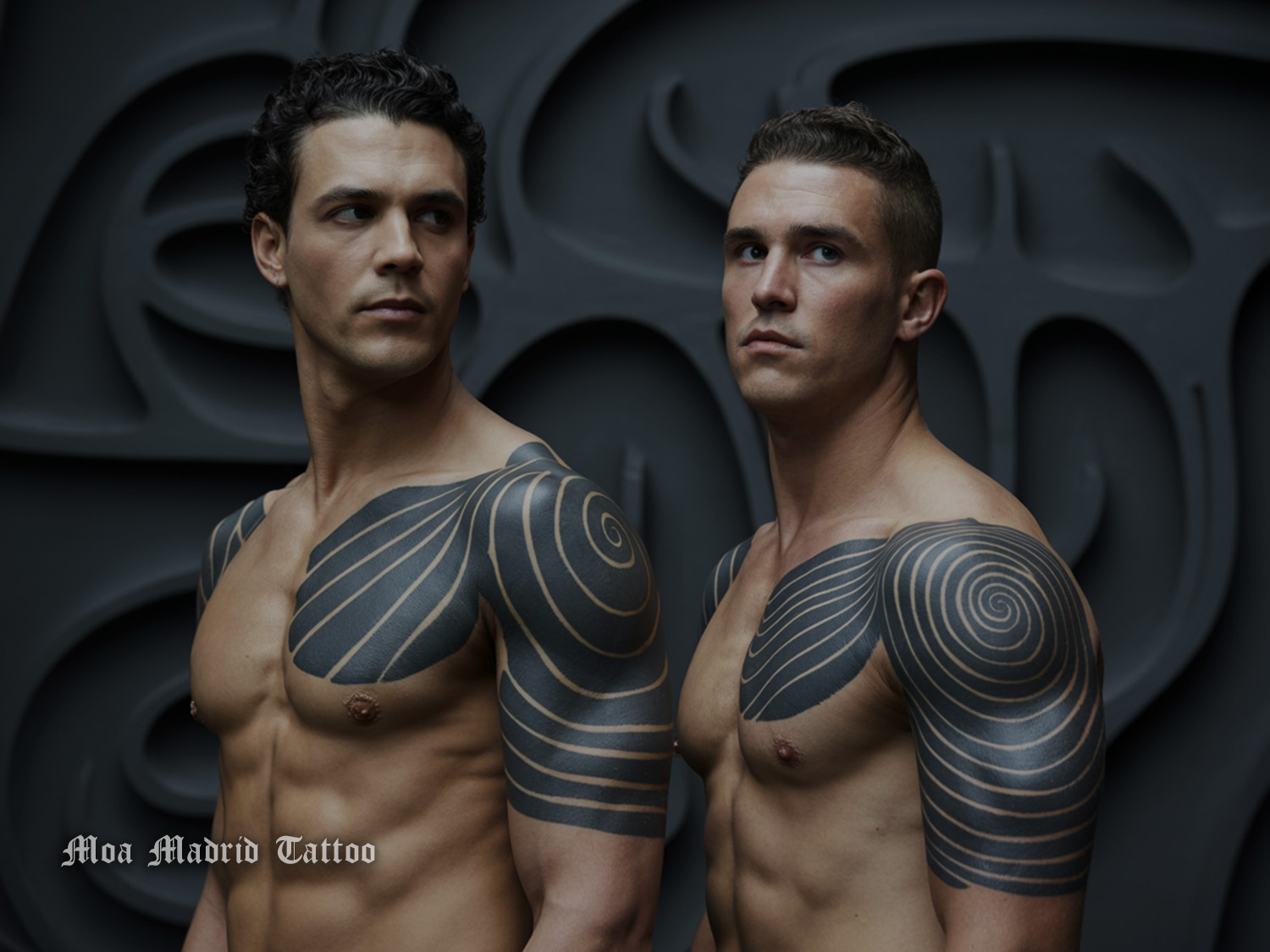 Diseños de tatuajes IA op-art pectoral hombro