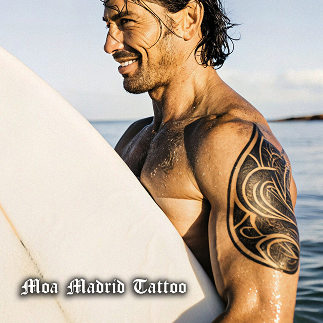 Tatuaje IA nuevo estilo maorí