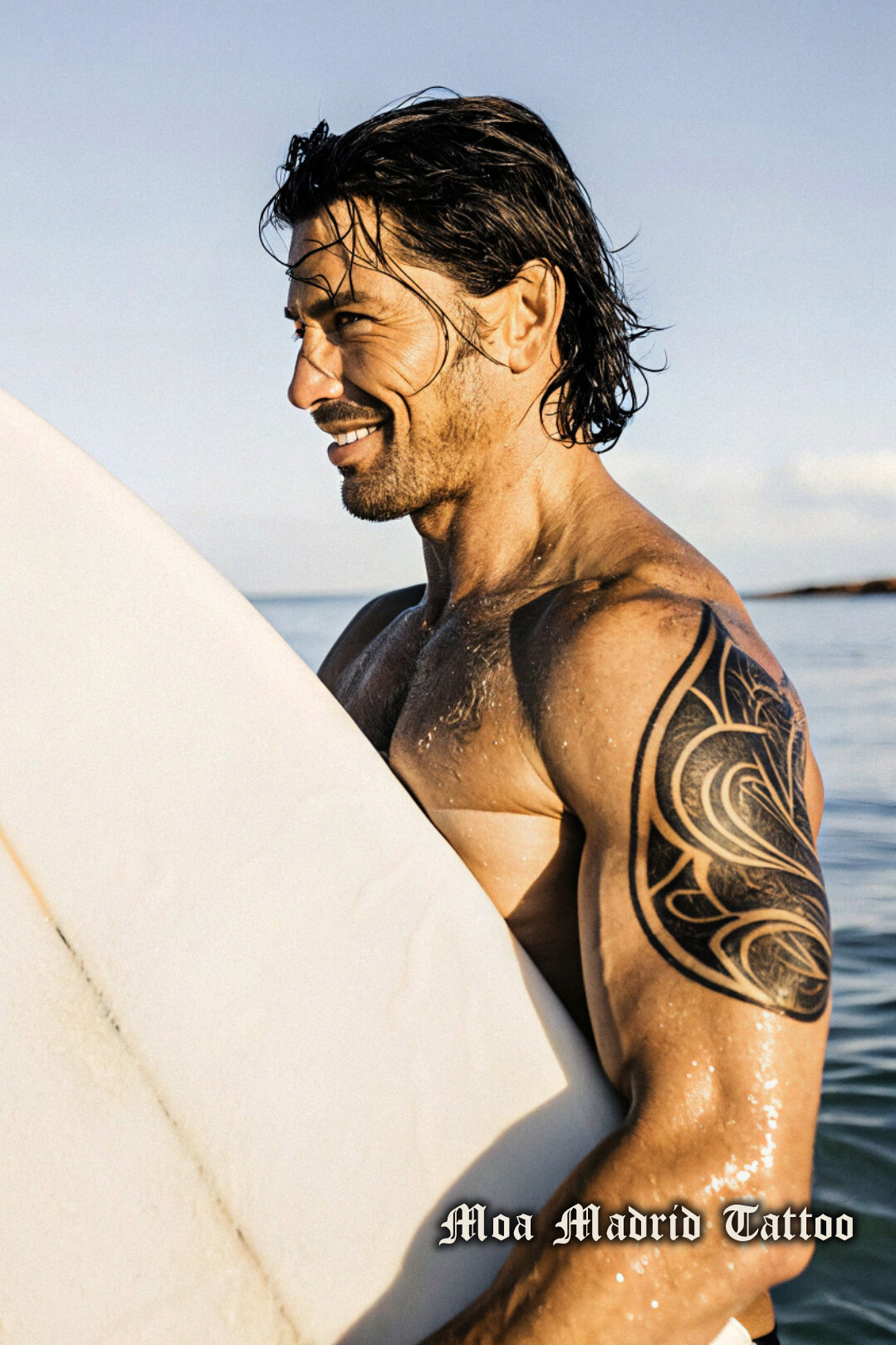 Tatuaje IA nuevo estilo maorí